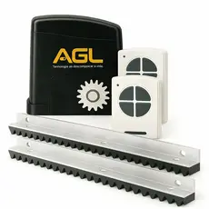 Kit Motor deslizante de correr AGL 300kg Trino Light 127 OU 220V COM OU SEM CREMALHEIRA