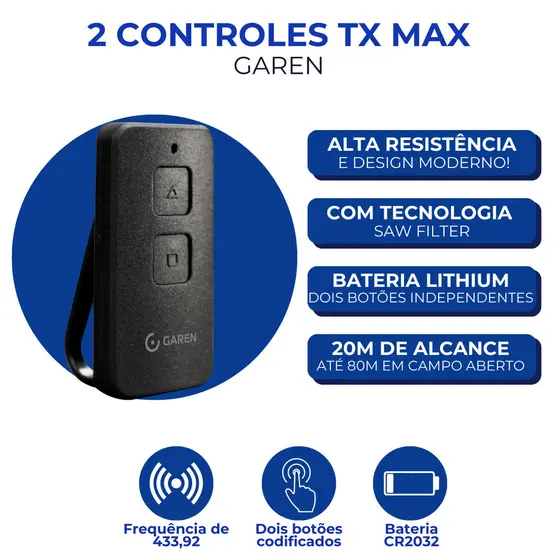 MOTOR GAREN - CJ DZ CASA FIT CONNECT SP 127 2TX + SETUP+3.5M CREMALHEIRA