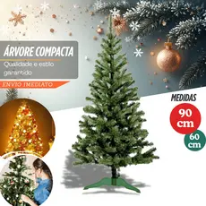Árvore De Natal Pinheiro Verde Altura 60cm/90 Galhos Decoração Natalina Pinheiro Premium