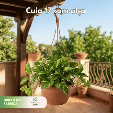 Vasos Cuia 17 Haste 40cm Reforçado Preto Terracota Ideal Rosa Deserto Samambaia Suculenta Cacto