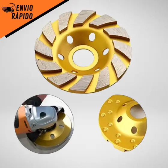Disco Desbaste Diamantado Concreto Esmerilhadeira Mármore Rebolo 1493