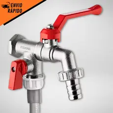 Torneira Esfera 2 Saídas Maquina Tanque Lavanderia 1/2 E 3/4 Metal Cromado Bico Removível 1256