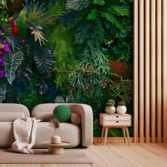 Papel de Parede Adesivo Folhas Orquídea borboleta Plantas Decoração Vinil Auto Colante 3 Metros