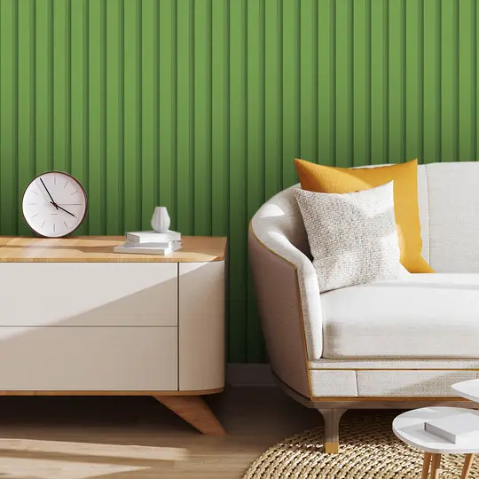 Papel de Parede Adesivo Ripado Auto Colante Ripas de Madeiras Verde Musgo Decoração Casa - Pro Decor