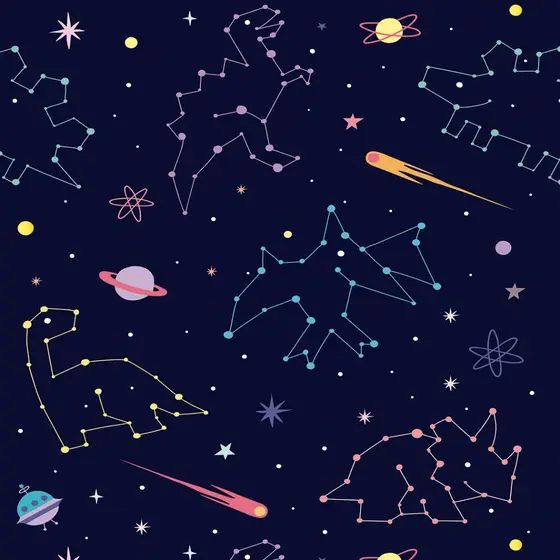 Papel de Parede Adesivo Infantil Céu estrelado Noturno estrelas Lavável Rolo de 3 Metros