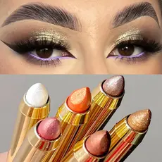 Sombra Dos Olhos Pérola Caneta À Prova D'água Lápis De Destaque Maquiagem Beleza Glitter Champange Gold Shimmer Eyeshadow