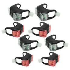 Sinalizador Lanterna Farol Silicone Pisca Led Vermelho e Branco Bicicleta Bike