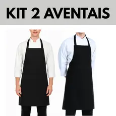 Kit 2 Aventais Profissionais em Oxford Reforçado com Bolsos – Cozinha Salão Estética