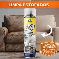 Espuma Spray Limpa Estofados Spray Zip 300ml My Place Limpeza a Seco Carro Sofá Tapete Colchão Almofada Remove Sujeira