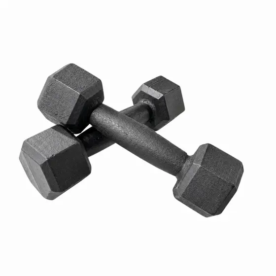 Par Halter Sextavado Pintado 1 a 5 Kg Peso Musculação Academia Treino Funcional Ferro Fundido