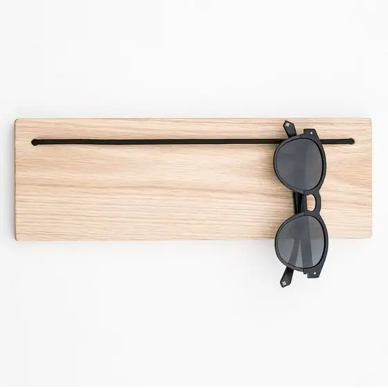 Suporte de óculos de sol de madeira de parede para organização de óculos