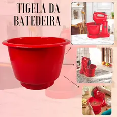 Tigela 3,5L Vermelha da Batedeira Philips Walita RI7200 Original