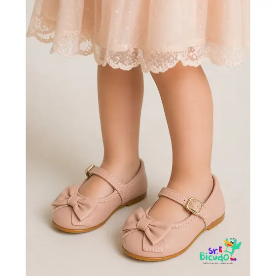 Sapatilha delicada bailarina infantil menina básica com laço
