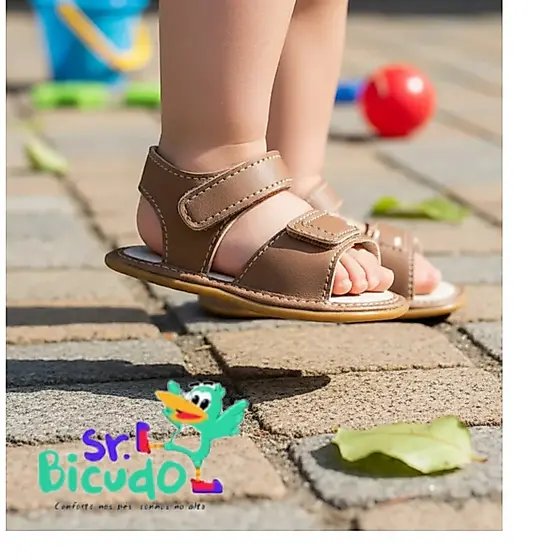 Sandália infantil menino bebê confort casual velcro