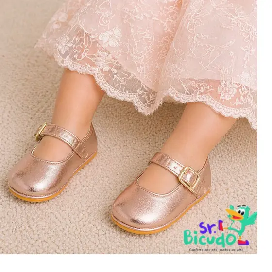 SAPATILHA INFANTIL MENINA BEBE METALIZADA