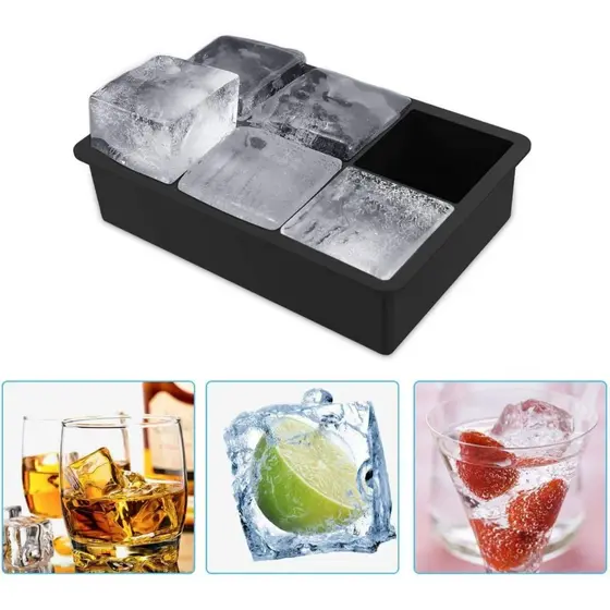 Vittak Formas de Gelo Silicone Cubo Grande ou Esfera Bola de Gelo Drink Whisky Congelador Forminha Flexível