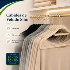 Vittak Cabide de Veludo Slim Adulto Antideslizante e Resistente – Organizador | 10, 20, 30 ou 50 Unidades