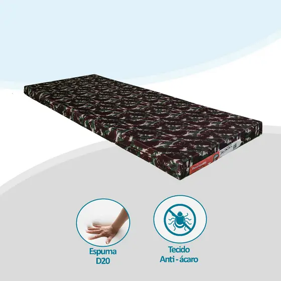 Colchonete Acampamento Camping Colchão Retiro Portátil Solteiro Espuma D20 188cm Envio Imediato