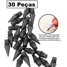 Kit 30 Ponta Refil Grafite Para Lápis Infinito Recargas Pontas Substituíveis Substituição Eficaz