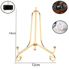 Suporte Expositor Celular Tablet Ipad Quadros Pratos Fotos Livros Apoiador De Mesa Decoração Dourado