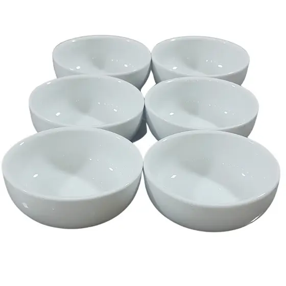 Kit 6 Tigelas Mexicanas Cumbucas 350ml - Porcelana Branca