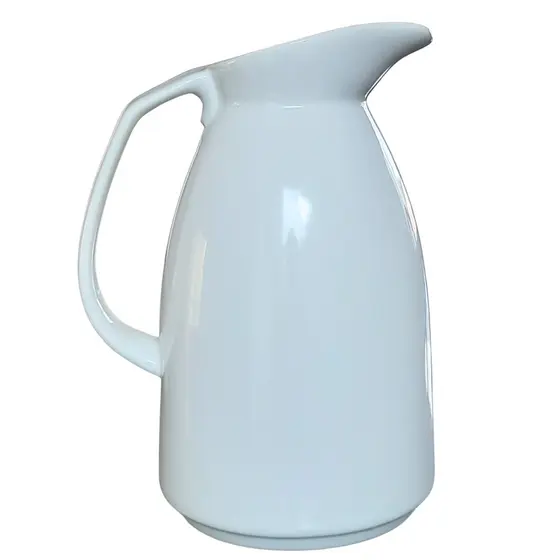 Bule Cafeteira Café, Chá, Leite 1400ml - Estilo garrafa térmica - Porcelana Branca Importada