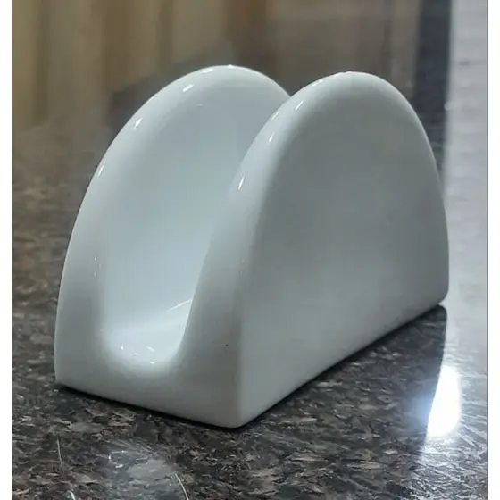 Porta Guardanapo de Mesa - Porcelana Branca