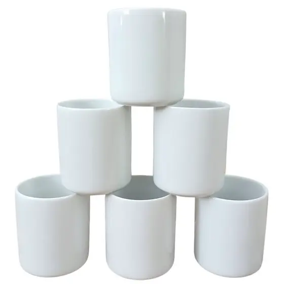 Jogo 6 copos 300ml - Kit Porcelana branca (2)