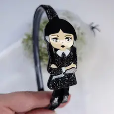 Tiara Wandinha - ALTA QUALIDADE - Arco Infantil - Tema Vandinha