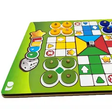 Jogo de Tabuleiro LUDO Infantil - Brinquedo de Madeira - Brinquedos Maninho