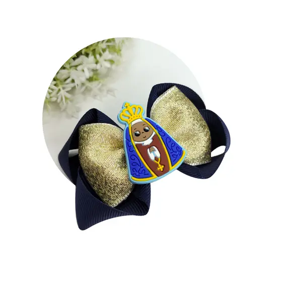 Laço Infantil Nossa Senhora Aparecida - Laço de Cabelo