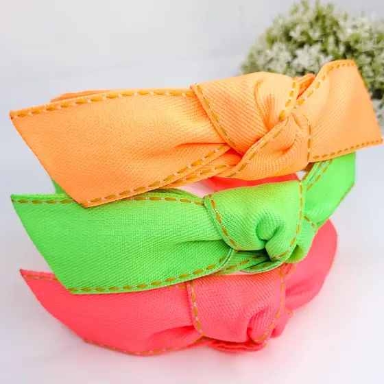 Tiara Turbante Infantil / Adulto Neon / Arco Neon Verão Carnaval Praia