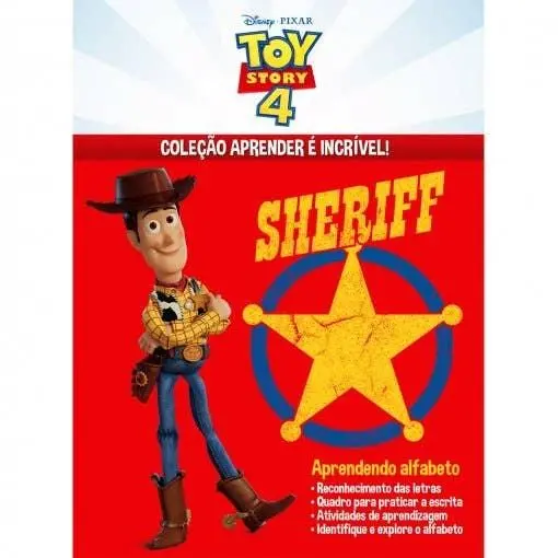 Livro de Atividades Aprender é Incrível Disney Pixar Toy Story 4 Aprendendo o Alfabeto