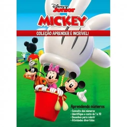 Livro de Atividades Aprender é Incrível Disney Mickey Aprendendo Números