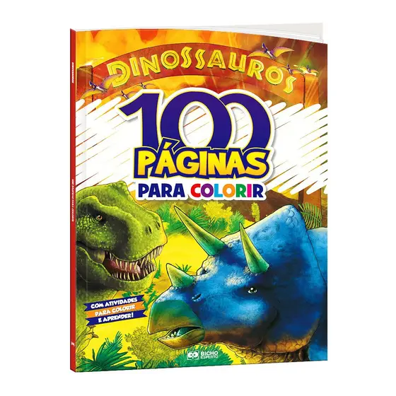 Livro de Colorir  Dinossauros 100 Páginas