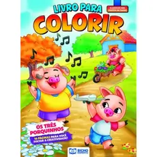 Livro de Colorir Clássicos Os Três Porquinhos