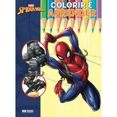 Livro Infantil Colorir e Aprender Marvel Homem Aranha