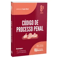 Livro Código de Processo Penal - CPP de bolso - 2026 Rideel