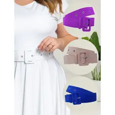 Cinto forrado colorido com fecho para Vestidos e Saias.