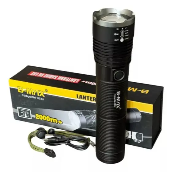 Lanterna Led Tática Mais Forte Do Mundo 2km Militar Potente BM-8534/BM-8516