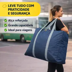 Bolsa Sacolao Jeans Gigante 120x120 Enorme Bolsa para Mudança Sacoleiro Sacoleira