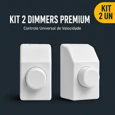 Kit 2 Dimmer Ventilador de Parede Chave Interruptor Regulador de Velocidade Universal Liga Desliga Bivolt