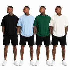 Kit 4 Camiseta Oversized Básica Streetwear Masculina
