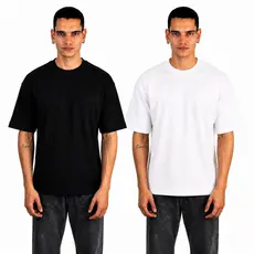 Kit 2 Camiseta Oversized Básica Streetwear Masculina