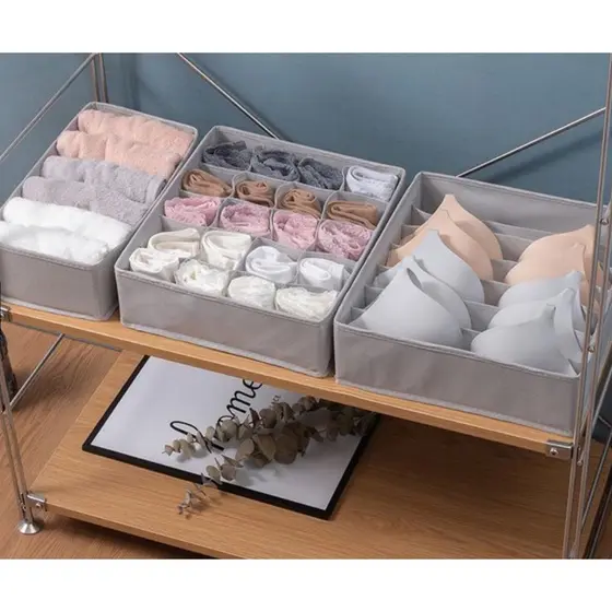 Conjunto 3 Organizadores Calcinhas Meia Sutiã Gaveta Divisória lovely point