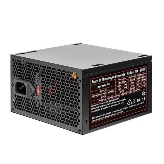 Fonte TGT Tomahawk T3, 600W, Preto, TGT-T2WK600-BK01
