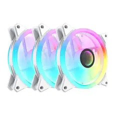 Kit Ventoinha Aigo AF12 3in1, ARGB, 3x120mm, Branco, AF123IN1-WH