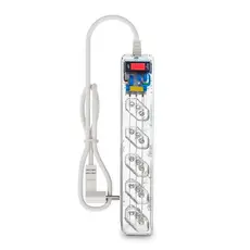 Filtro de Linha DPS Clamper iClamper Energia 5 Tomadas LCF, 1m, Transparente, 023460