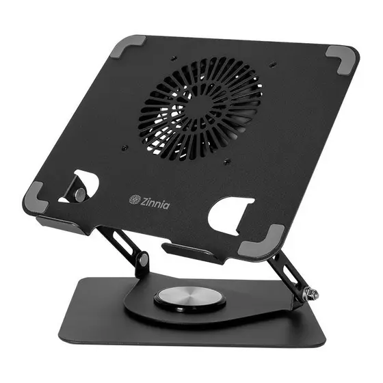 Base Para Notebook Zinnia Aria, Ate 17.3 Pol, Com Fan, Preto,  ZNO-ARI-AL01