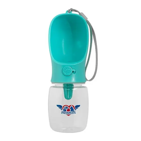 Bebedouro para Pets Portátil Lopetudos HydrateHikes1, 350ml, Turquesa, LP-BDP-TL350